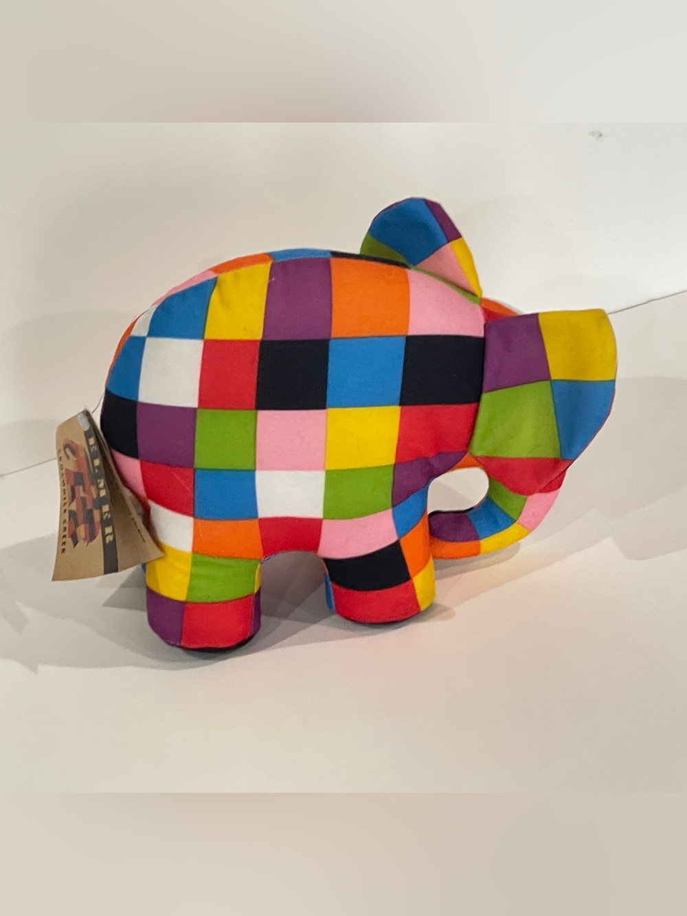 Elmer the Patchwork Elephant Plush Toy 1996 David McKee Tags Attached - Picture 2 of 10